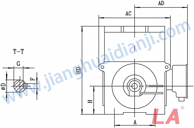 YMPS系列磨煤機(jī)用高壓三相異步電動(dòng)機(jī)安裝尺寸圖(IP54、IP55 6KV) - 六安江淮電機(jī)有限公司