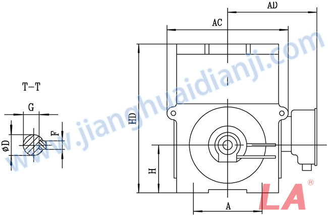 YMPS系列磨煤機(jī)用高壓三相異步電動(dòng)機(jī)安裝尺寸圖(IP54、IP55 10KV) - 六安江淮電機(jī)有限公司